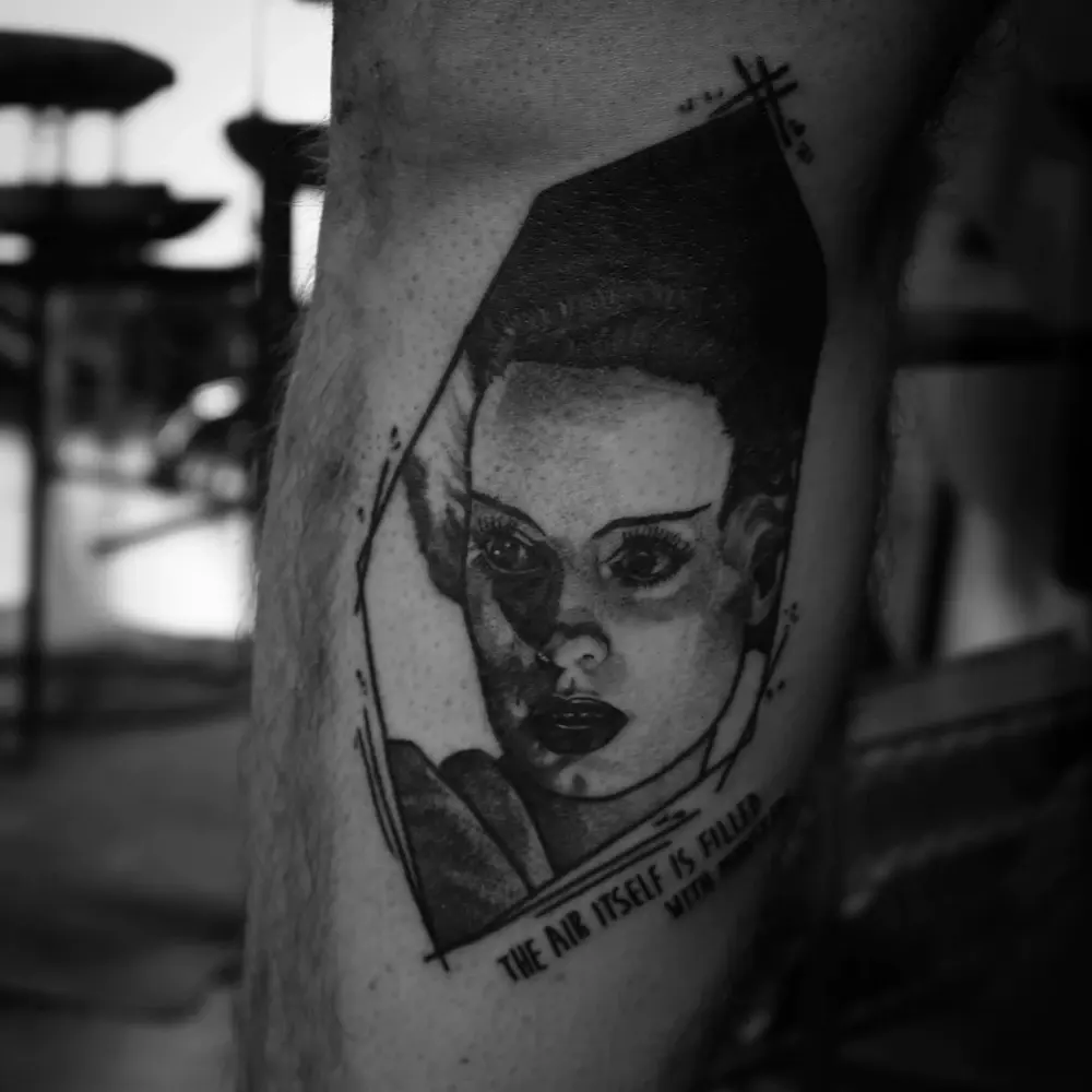 Frankenstein's bride tattoo